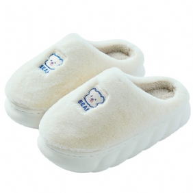 Katoenen Pantoffels Dames Winter Schattige Binnenhuisinrichting Dikke Bodem Pluche Antislip