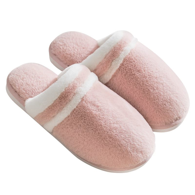 Nieuwe Paar Katoenen Slippers Vrouwen Winter Thuis Indoor Antislip Warme Pluche Dikke Bodem Mannen