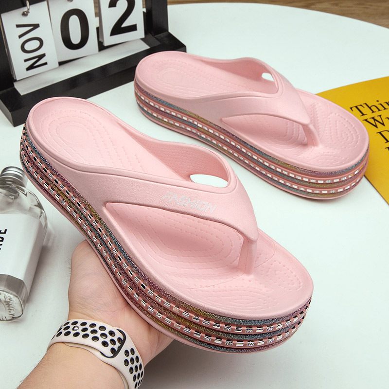 Plateauschoenen Strandschoenen Met Dikke Zolen Zomer Casual Mode Damesschoenen Slippers Antislip Damesslippers