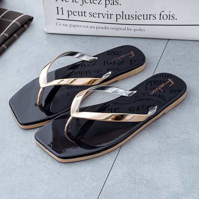 Slippers Dames Zomer Platte Schoenen Mode Snuifje Zachte Bodem Strand Sandalen Pantoffels