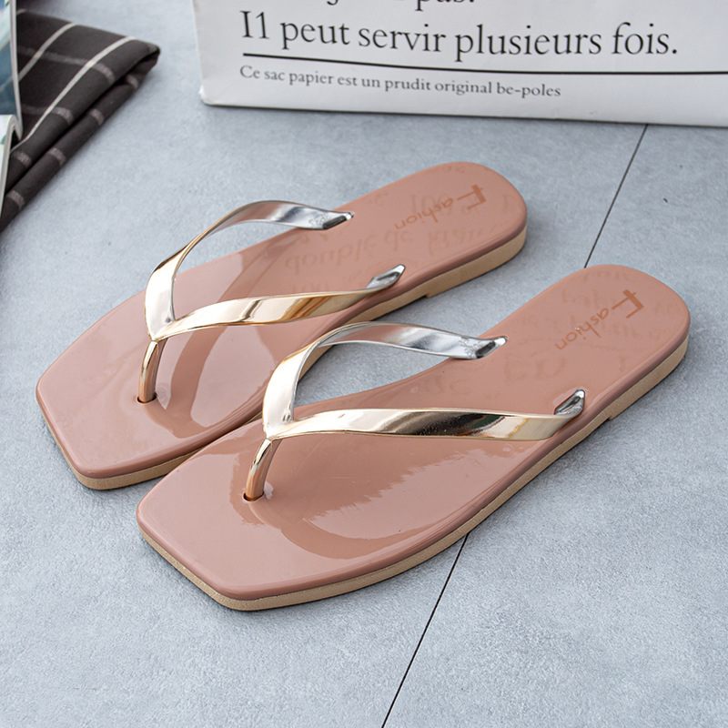 Slippers Dames Zomer Platte Schoenen Mode Snuifje Zachte Bodem Strand Sandalen Pantoffels