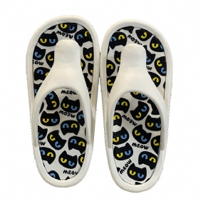 Slippers Voor Dames Met Dikke Zolen Zomer Casual Strandslippers Met Grote Ogen Katten