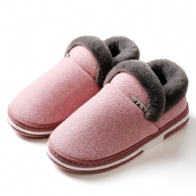 Winter Katoenen Pantoffels Dames Dikke Bodem Thuis Paar Indoor Antislip Warme