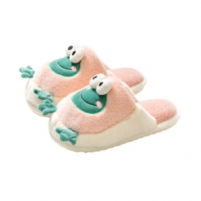 Winter Nieuwe Kikker Katoen Slippers Vrouwen Herfst En Liefhebbers Thuis Leuke Cartoon Indoor Pluche