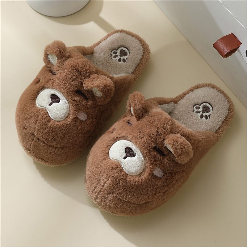 Winter Nieuwe Kikker Katoen Slippers Vrouwen Herfst En Liefhebbers Thuis Leuke Cartoon Indoor Pluche