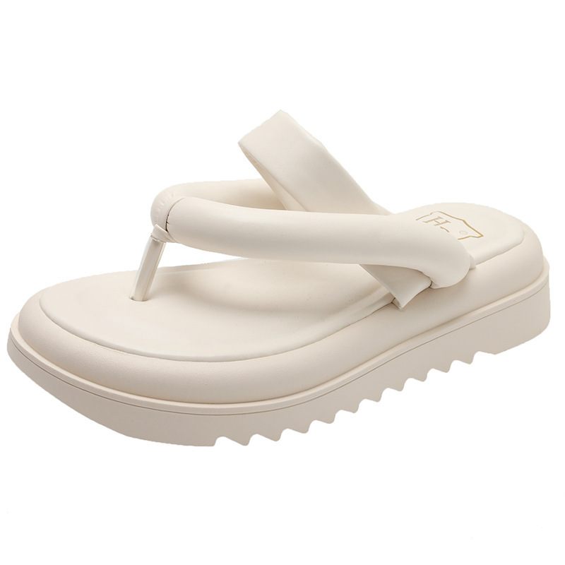 Zomer Muffin Dikke Zolen Set Voeten Snuifje Visgraat Pantoffels Strand Casual Sandalen Schoenen Dames Trendy