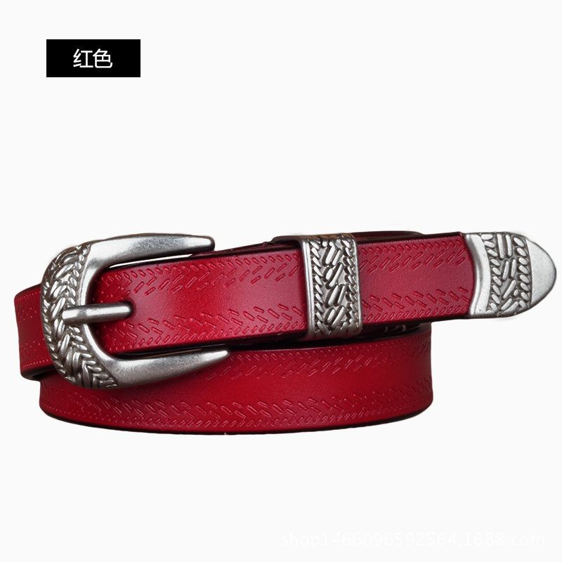 Dames Vintage Riem Leren Sierriem Trendy Nieuw Smal Driedelig Damespak