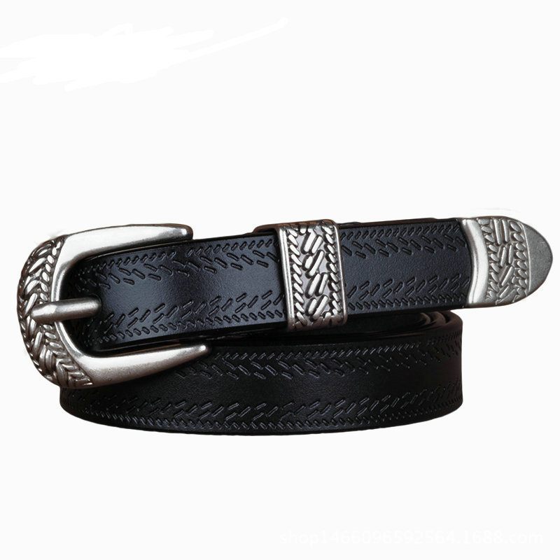 Dames Vintage Riem Leren Sierriem Trendy Nieuw Smal Driedelig Damespak