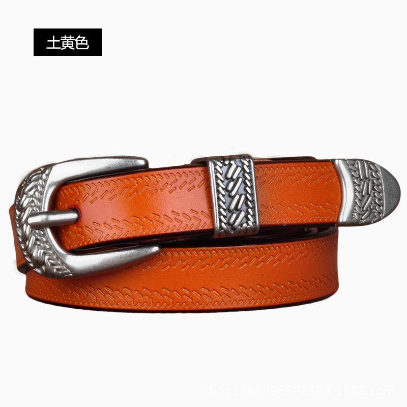 Dames Vintage Riem Leren Sierriem Trendy Nieuw Smal Driedelig Damespak