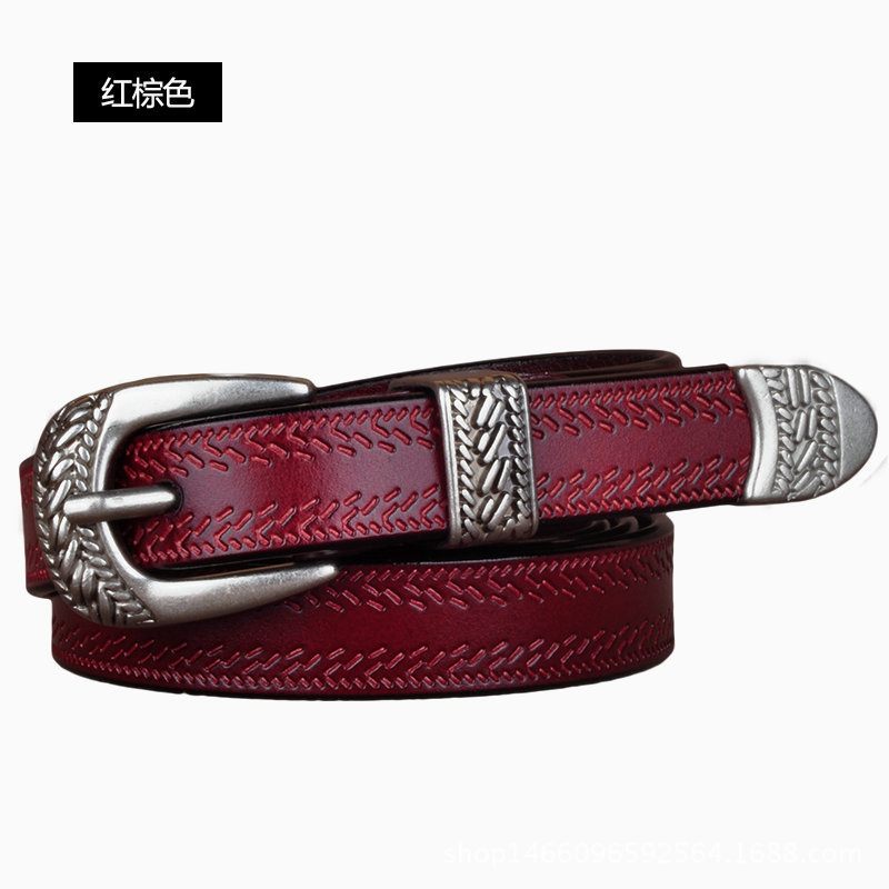 Dames Vintage Riem Leren Sierriem Trendy Nieuw Smal Driedelig Damespak