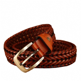 Heren- En Dameshandgeweven Riem Casual Mode En Damesriem Legering Gesp Jeansriem