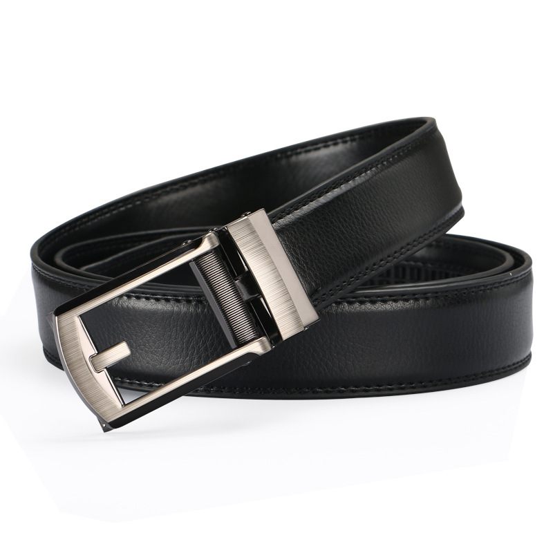 Leren Valse Naaldriem Automatische Gespriem Comfort Click Belt Speciale Riem Voor Heren