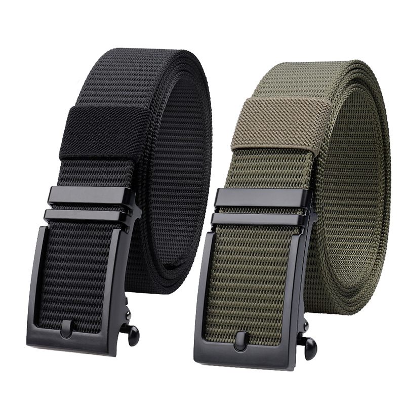 Mannen Outdoor Riem Tandeloze Legering Automatische Gesp Tactische Mode Casual Canvas