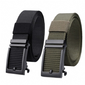 Mannen Outdoor Riem Tandeloze Legering Automatische Gesp Tactische Mode Casual Canvas