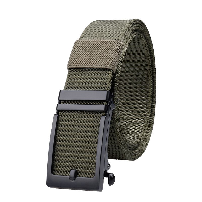 Mannen Outdoor Riem Tandeloze Legering Automatische Gesp Tactische Mode Casual Canvas