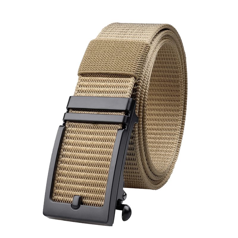 Mannen Outdoor Riem Tandeloze Legering Automatische Gesp Tactische Mode Casual Canvas