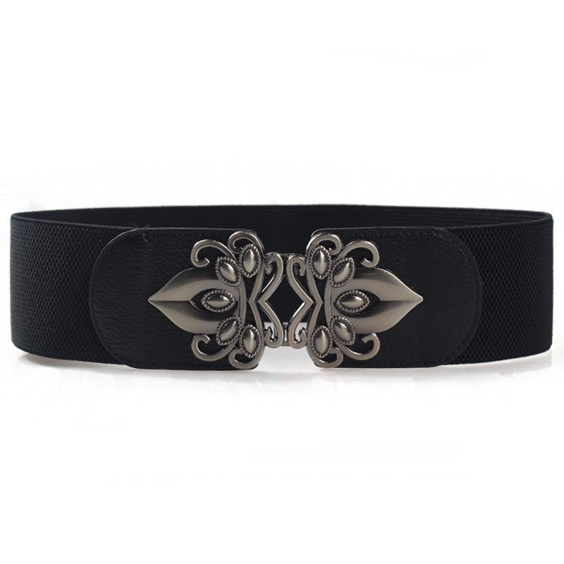 Mode Dames Brede Tailleband Elastische Stretch Riem Vrouwen Taille Decoratie