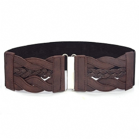 Nieuwe Dames Elastische Riem Met Donsjack Tailleband Brede Zwart Windjack