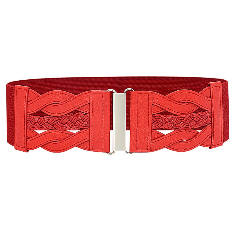 Nieuwe Dames Elastische Riem Met Donsjack Tailleband Brede Zwart Windjack