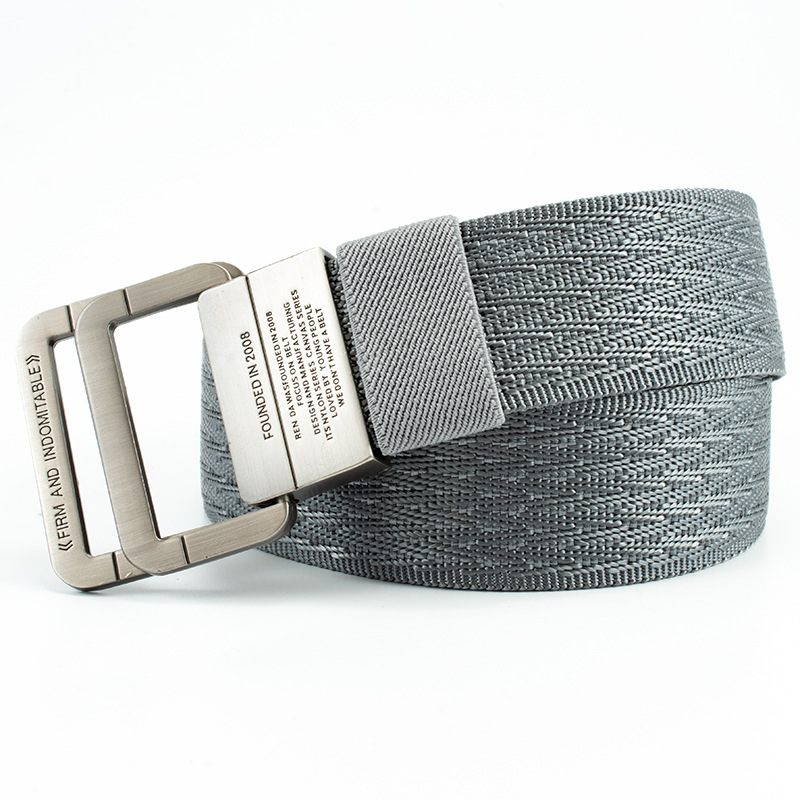 Vierkante Herenriem Sport Canvas Riem Legering Gesp Hypoallergene Dubbele Ontwerp