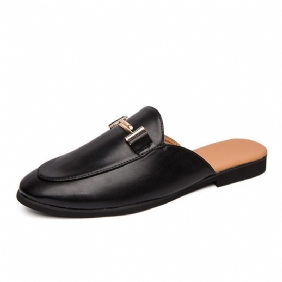 Baotou Pantoffels Heren Zomer Slip-on Casual Erwtenleer Herensandalen