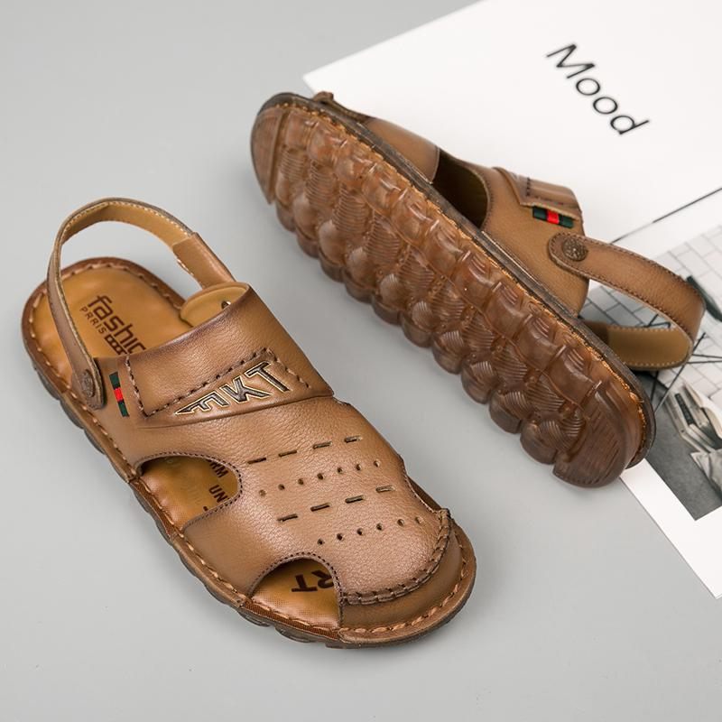 2024 Heren Zomer Nieuwe Sandalen Zachte Zool Comfortabele Sport Vrije Tijd Ademend Strand Slippers