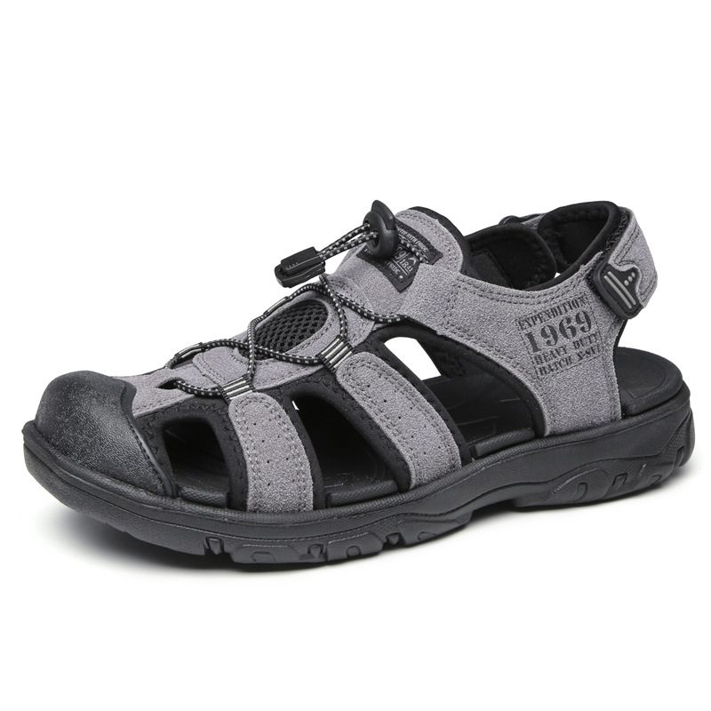 2024 Nieuwe Outdoor Bergbeklimmen Heren Strandschoenen Casual Zachte Dikke Bodem Antislip Sandalen