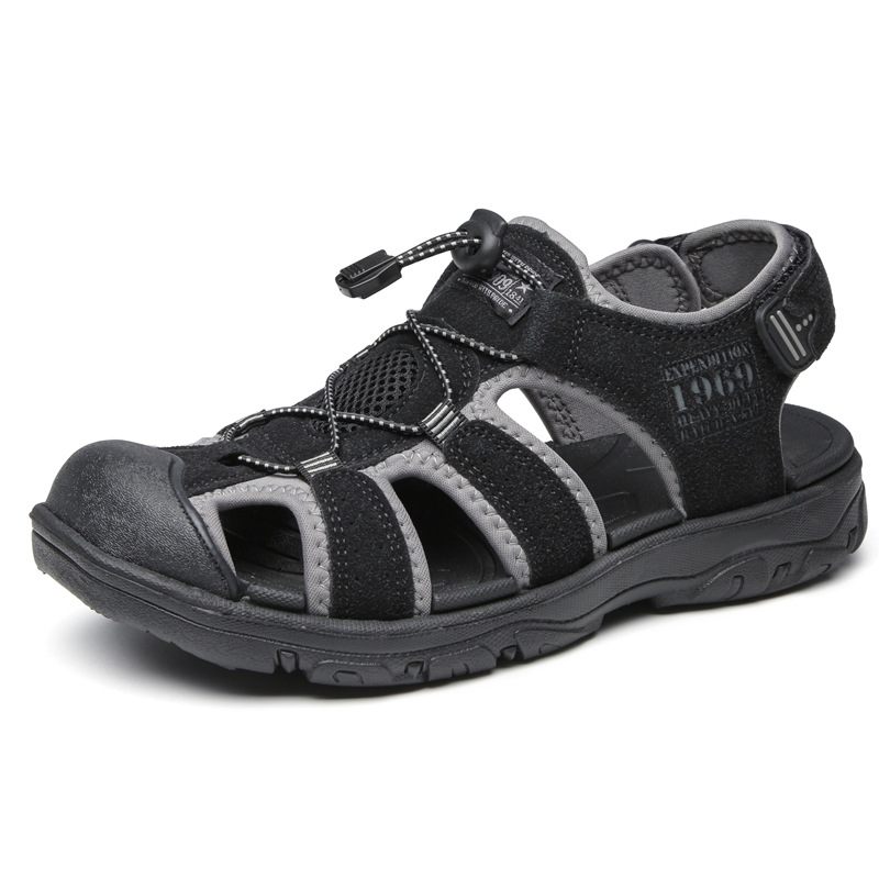 2024 Nieuwe Outdoor Bergbeklimmen Heren Strandschoenen Casual Zachte Dikke Bodem Antislip Sandalen