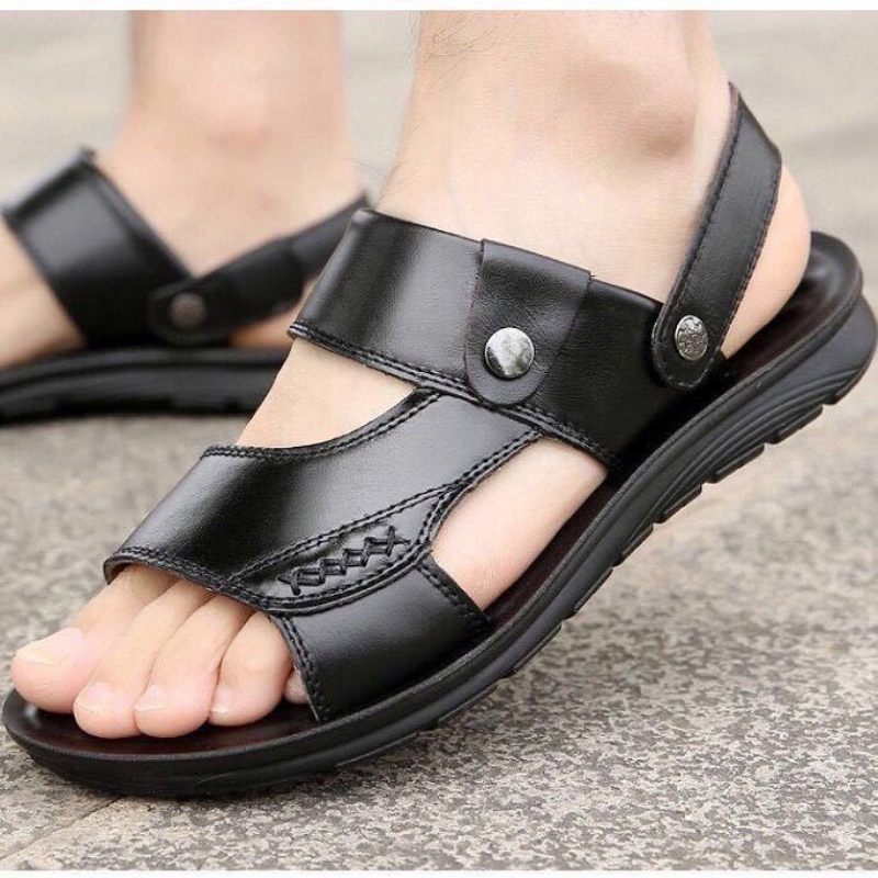 2024 Nieuwe Sandalen Herenkraampjes Zomer Antislip Voor Tweeërlei Gebruik Pantoffels Ademende Casual Strandschoenen