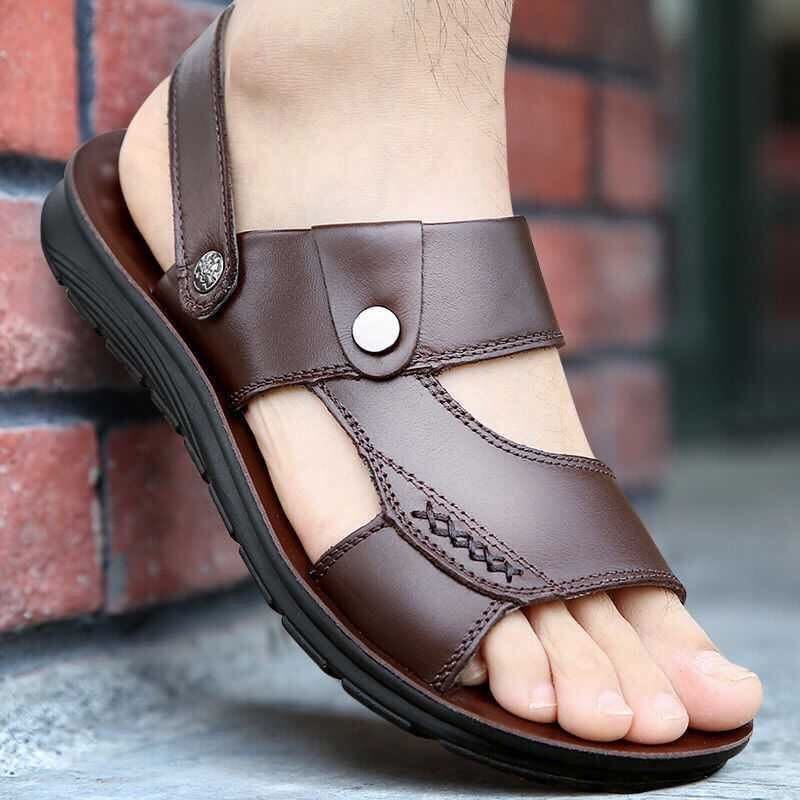 2024 Nieuwe Sandalen Herenkraampjes Zomer Antislip Voor Tweeërlei Gebruik Pantoffels Ademende Casual Strandschoenen