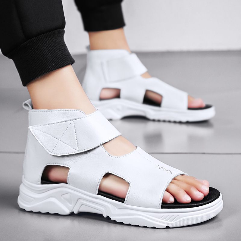 2024 Zomer Nieuwe Heren Casual Sandalen Trendy Straat Schieten Herenschoenen Dikke Bodem Sport Vrije Tijd Strand