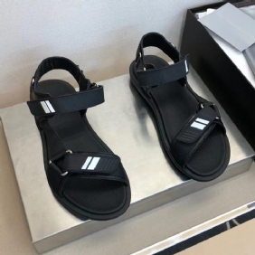 2024 Zomer Nieuwe Klittenband Herensandalen High-end Echt Lederen Herenschoenen Antislip Eenvormig Casual