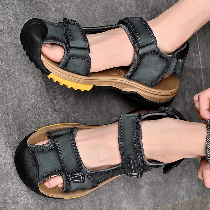 Grote Maten Sandalen Heren 2024 Zomer Outdoor Antislip Baotou Nieuwe Trend Casual Strandschoenen