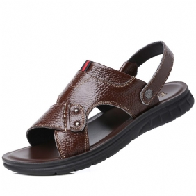 Heren Zomer Grote Maten Sandalen Strandschoenen Zacht Leren Maat 45 46 47 48 49