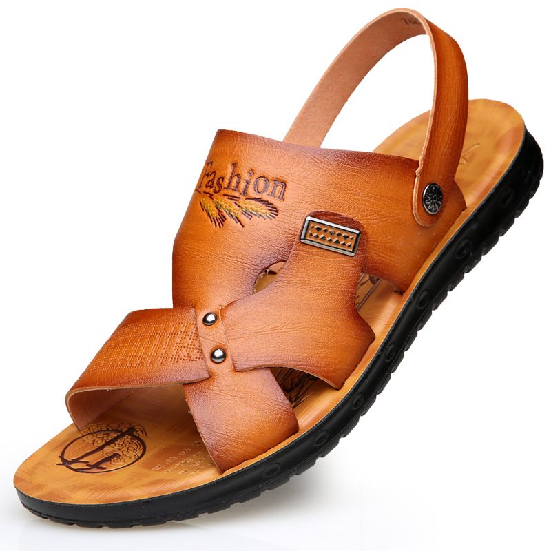 Herensandalen 2024 Zomer Nieuwe Trend Casual Strandschoenen Heren Antislip Pantoffels Voor Tweeërlei Gebruik