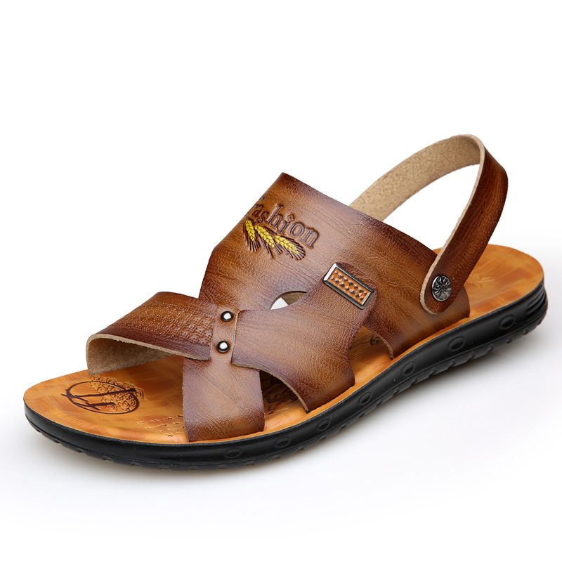 Herensandalen 2024 Zomer Nieuwe Trend Casual Strandschoenen Heren Antislip Pantoffels Voor Tweeërlei Gebruik