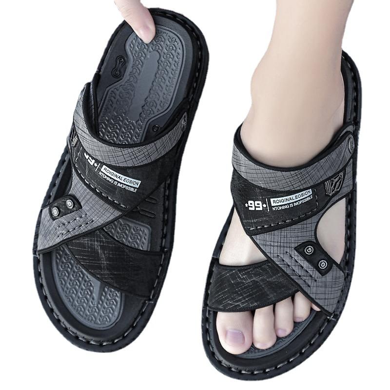 Herensandalen Voor Tweeërlei Gebruik Nieuwe Trendy Zomer Antislip Pantoffels Met Zachte Zolen Casual Sandalen Waterdicht