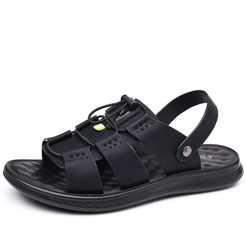 Mannen Romeinse Sandalen 2024 Zomer Mode Schoenen Strand Latex Massage Bodem Toevallige Dikke Zolen Slippers