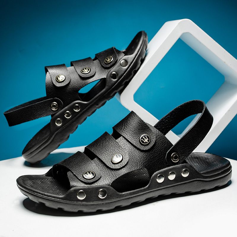 Sandalen Grote Maten Vrijetijdsschoenen Strandschoenen Met Open Teen Voor Heren Zachte Zool Zomerpantoffels Casual Schoenen Twee Doeleinden