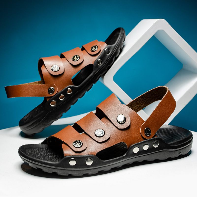 Sandalen Grote Maten Vrijetijdsschoenen Strandschoenen Met Open Teen Voor Heren Zachte Zool Zomerpantoffels Casual Schoenen Twee Doeleinden