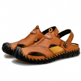 Sandalen Heren 2024 Casual Schoenen Zomer Outdoor Mode Leren Grote Herenschoenen