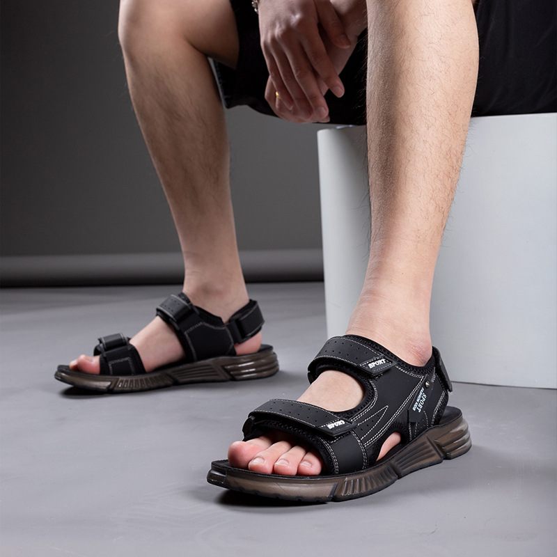 Sandalen Heren 2024 Zomer Nieuwe Jeugdmode Trendy Strandschoenen Outdoor Ademende Casual Met Zachte Bodem