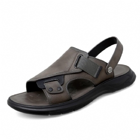 Sandalen Heren Zomer Nieuwe Casual Outdoor Strandschoenen Ademende Slippers 2024 Leren