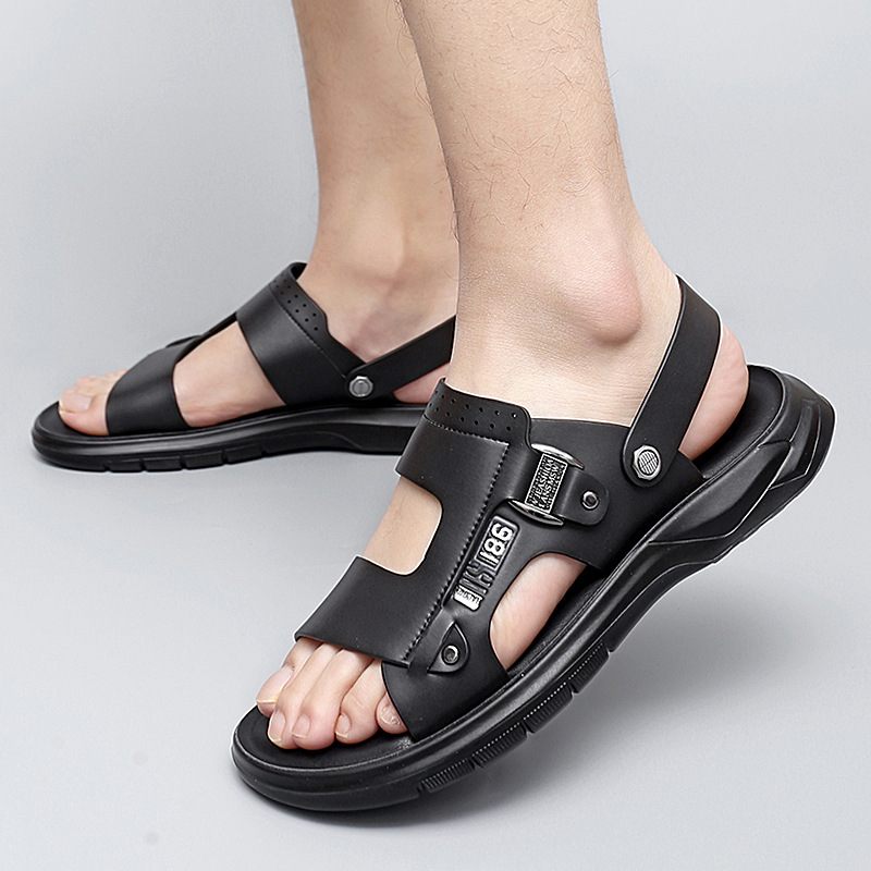 Sandalen Mannen 2024 Zomer Nieuwe Casual Strand Schoenen Mode Comfortabele Zachte Zool Slippers Dikke Zolen Trend