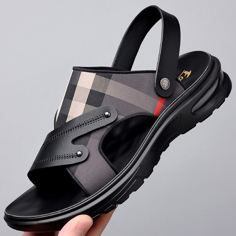 Sandalen Met Zachte Zolen Heren 2024 Nieuwe Trend Zomer Casual Rijden Strandsandalen Slippers Schoenen