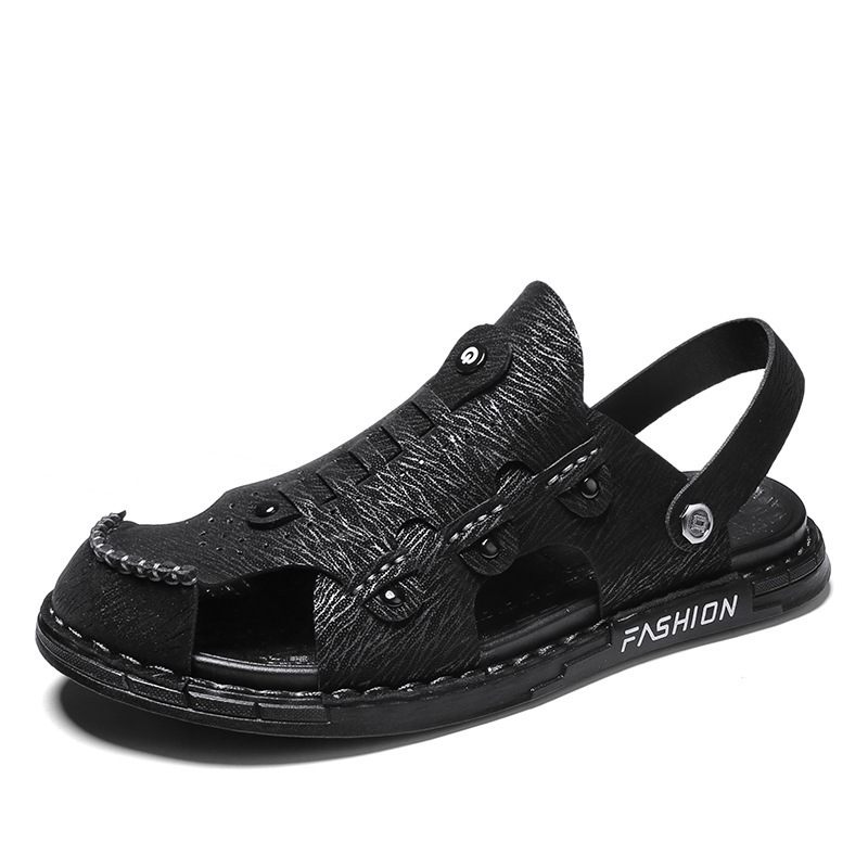 Vrijetijdssport Strand Outdoor Herenschoenen Trendy Herensandalen Pantoffels Baotou Casual Voor Tweeërlei Gebruik