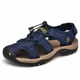 Zomer Herenschoenen Outdoor Strandschoenen Grote Maten Sandalen Baotou Klittenband Volwassen