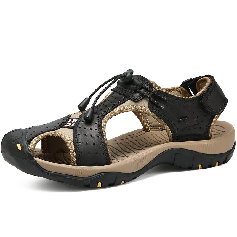 Zomer Nieuwe Ademende Baotou Strandschoenen Trendy Herensandalen Herenschoenen Groot Formaat