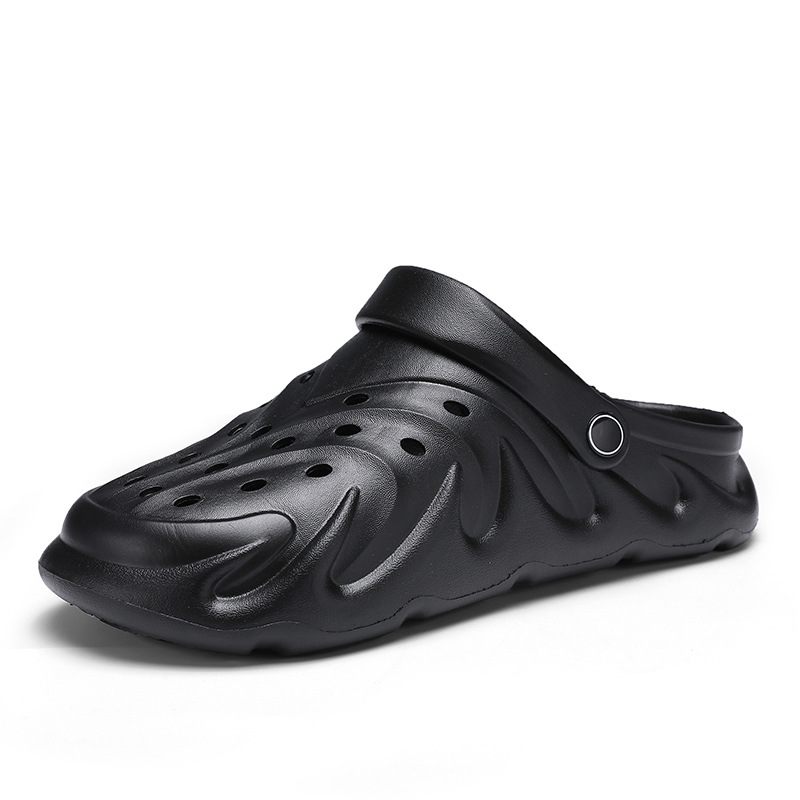 Zomer Nieuwe Herenslippers Voor Tweeërlei Gebruik Trendy Strand Ademende Sandalen Met Vaste Voet