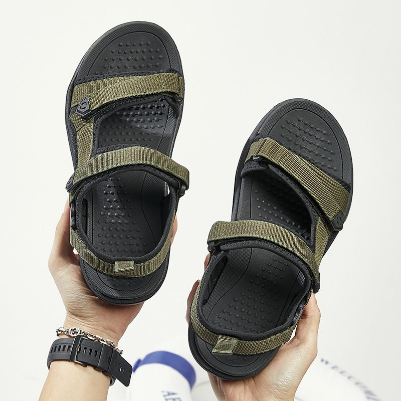 Zomersandalen Heren 2024 Nieuwe Modetrend Strandschoenen Zachte Bodem Outdoor Vrijetijdssporten Slijtvast